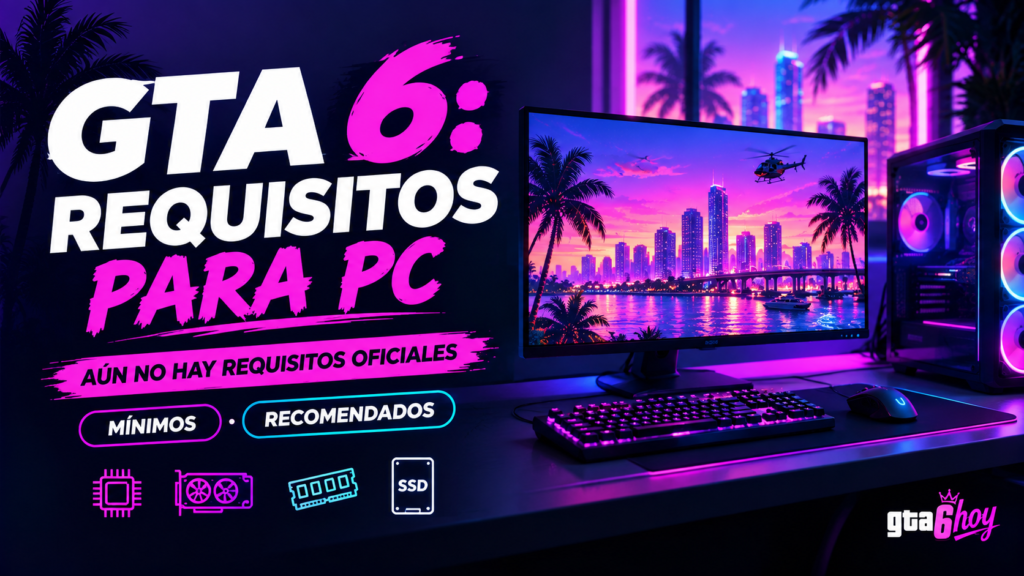Requisitos mínimos y recomendados de GTA 6 para PC
