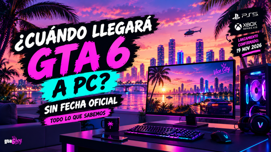 GTA 6 PC: fecha de lanzamiento y todo lo que se sabe sobre la versión para ordenador