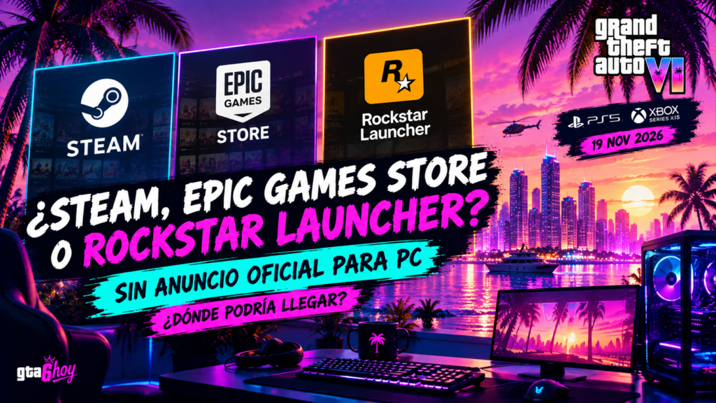GTA 6 en PC: Steam, Epic Games Store o Rockstar Games Launcher