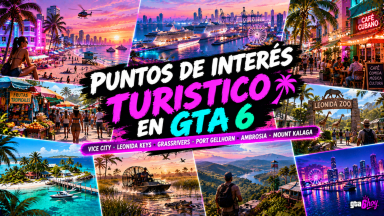 Puntos de interés turístico de GTA 6 en Vice City y las regiones de Leonida